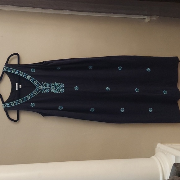 J.JILL Navy Sleeveless VNeck Pullover Maxi Dress - Picture 2 of 13